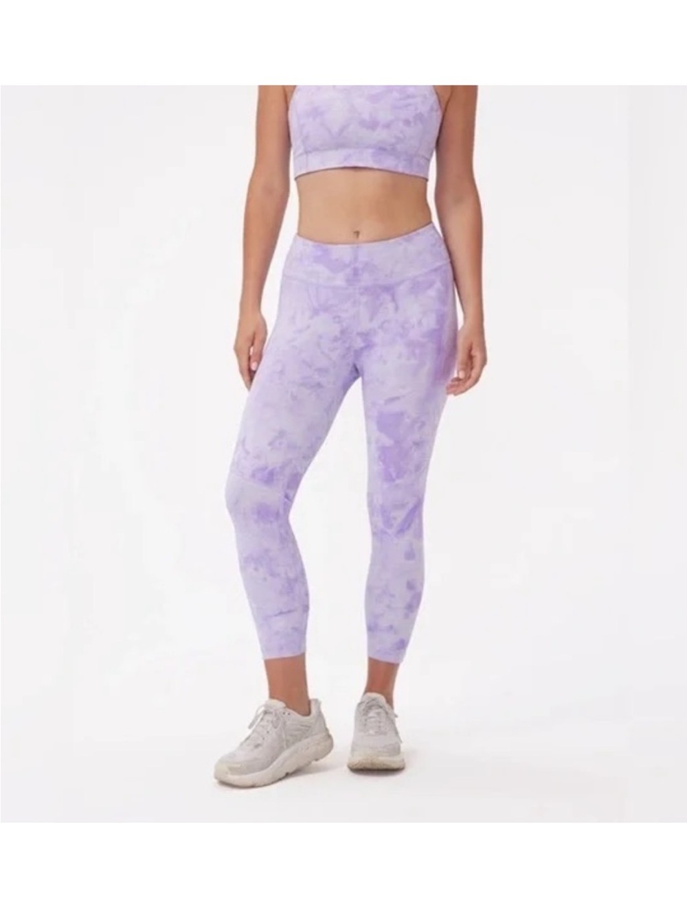 Outdoor Voices Move Free 3/4 crop Purple Tie Dye Leggings